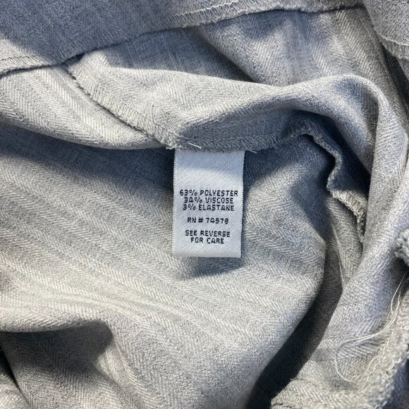 CACHE Women's Gray Stripe Wide Leg Dress Pants Size 2,Stretch,Zipp.USA - Picture 9 of 10